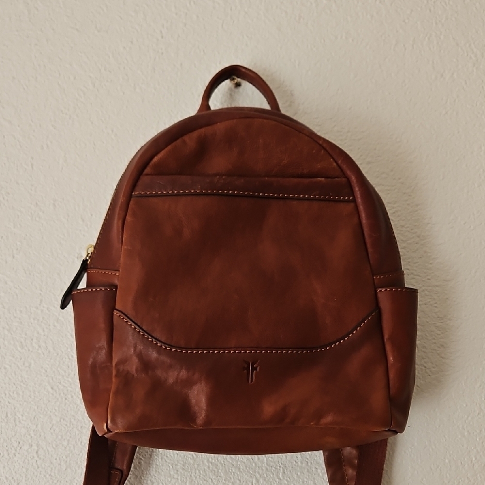 Frye Brown Leather Mini Backpack